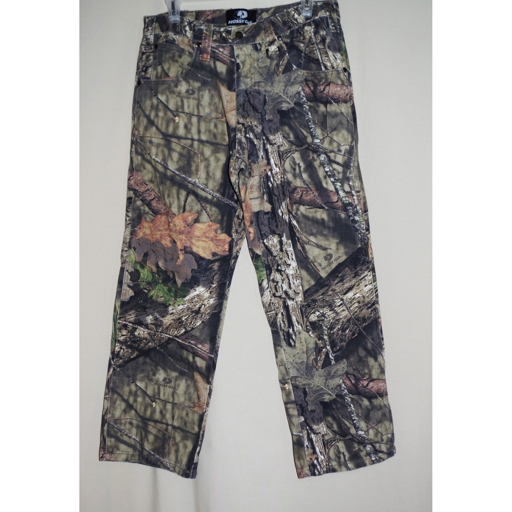 Mossy‎ Oak Mens 32x30 Camo Hunting Pants Break-Up Country Cotton Denim Trousers